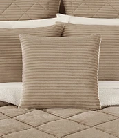 J. Queen New York Everett Ribbed Fleece Reversible Square Throw Pillow