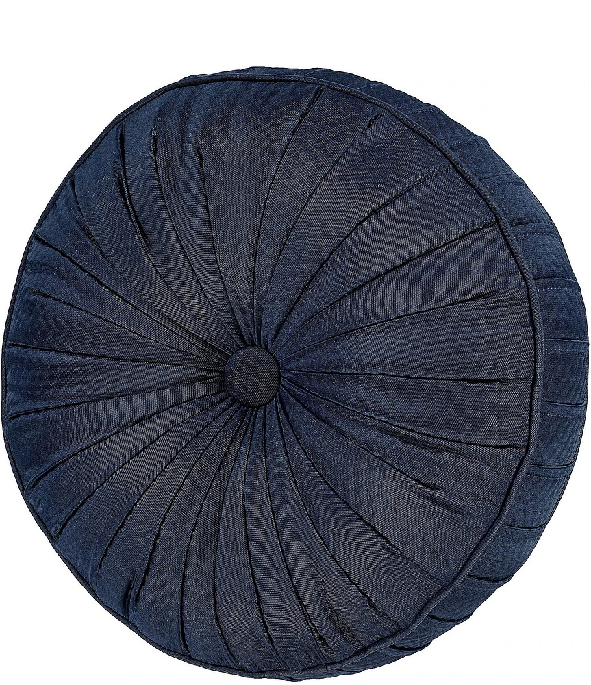 J. Queen New York Excelsior Tufted Satin Round Pillow