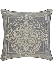 J. Queen New York Excelsior Woven Damask Framed Reversible Square Decorative Pillow