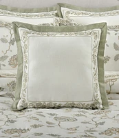 J. Queen New York Fairview Bordered with Embroidery Reversible Square Decorative Throw Pillow