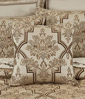 J. Queen New York Gold Coast Woven Damask Decorative Reversible Square Pillow