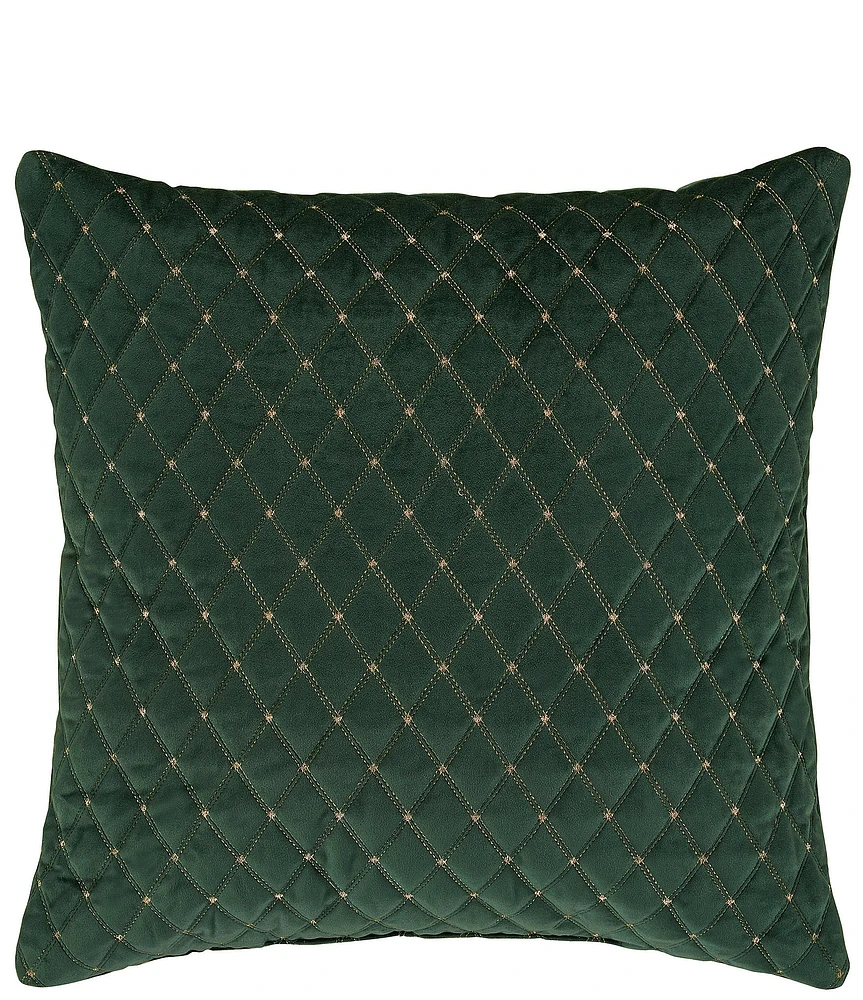 J. Queen New York Grandeur Embroideded Velvet Square Pillow