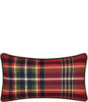 J. Queen New York Holiday Andrew Plaid Collection Reversible Boudoir Decorative Throw Pillow