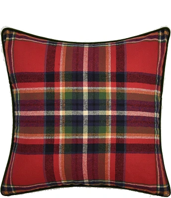 J. Queen New York Holiday Andrew Plaid Collection Reversible Square Pillow