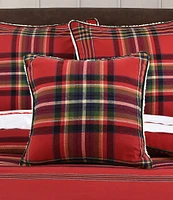 J. Queen New York Holiday Andrew Plaid Collection Reversible Square Pillow