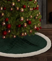 J. Queen New York Holiday Collection Casey Sherpa Quilted Christmas Tree Skirt