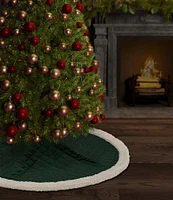 J. Queen New York Holiday Collection Casey Sherpa Quilted Christmas Tree Skirt