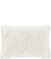 J. Queen New York Cava Geo Striped Interlock Reversible Quilted Boudoir Pillow