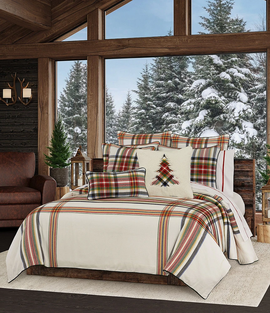 J. Queen New York Holiday Collection Christopher Colorway Plaid Engineered Yarn-Dyed Duvet Cover Mini Set