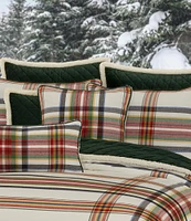 J. Queen New York Holiday Collection Christopher Colorway Plaid Engineered Yarn-Dyed Duvet Cover Mini Set