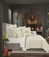 J. Queen New York Holiday Collection Grandeur Quilted Square Pillow