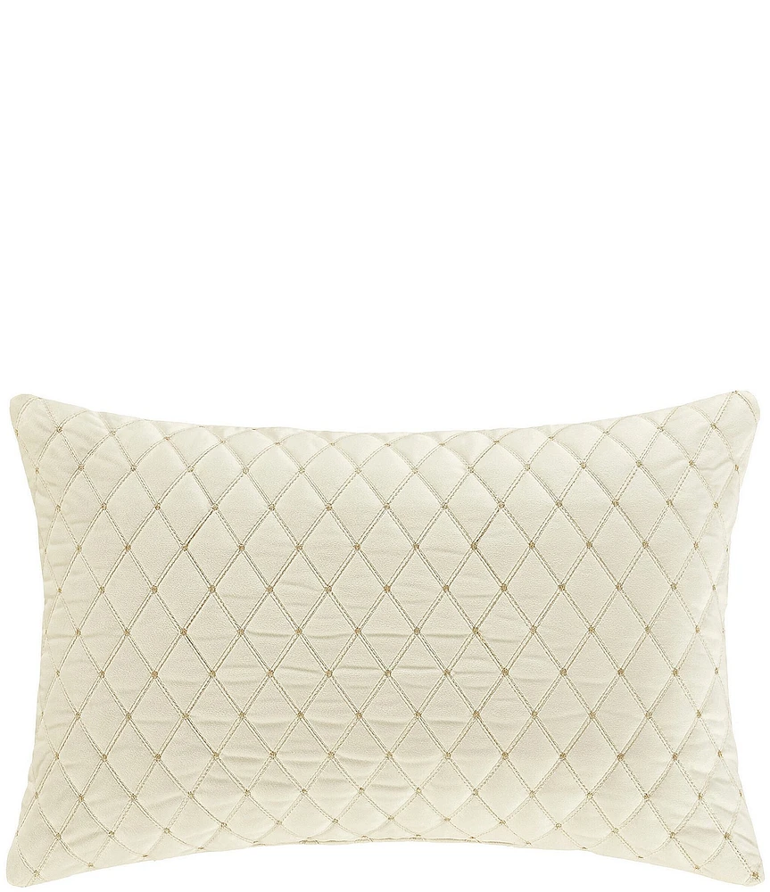 J. Queen New York Holiday Collection Grandeur Quilted Boudoir Pillow