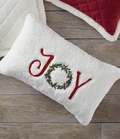 J. Queen New York Holiday Collection Joy Boudoir Decorative Throw Pillow