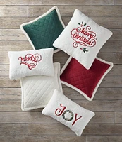 J. Queen New York Holiday Collection Joy Boudoir Decorative Throw Pillow