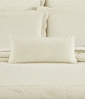 J. Queen New York Holiday Collection Marissa Quilted Boudoir Decorative Throw Pillow