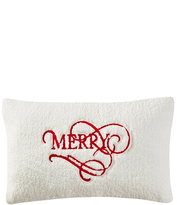 J. Queen New York Holiday Collection Merry Boudoir Decorative Pillow