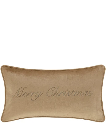 J. Queen New York Holiday Collection Merry Christmas Boudoir Embellished Pillow