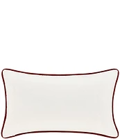 J. Queen New York Holiday Collection Mistletoe Boudoir Embellished Decorative Pillow