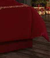 J. Queen New York Holiday Collection Noelle Velvet Bed Skirt