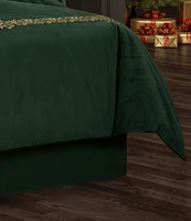 J. Queen New York Holiday Collection Noelle Velvet Bed Skirt