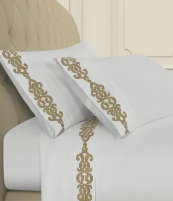 J. Queen New York Imperial Embroidered Sheet Set