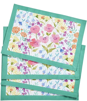 J. Queen New York Jules Collection Floral Placemats, Set of 4