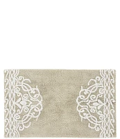 J. Queen New York Lauralynn Embossed Damask Bath Rug