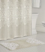 J. Queen New York Lauralynn Embossed Damask Bath Rug