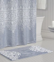 J. Queen New York Lauralynn Embossed Damask Bath Rug