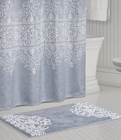 J. Queen New York Lauralynn Embossed Damask Bath Rug