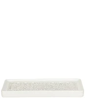 J. Queen New York Lauralynn Embossed Glazed Ceramic Bath Tray