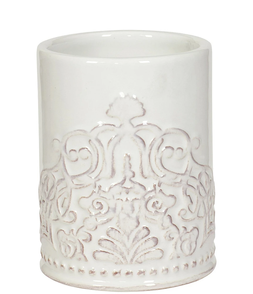 J. Queen New York Lauralynn Embossed Glazed Ceramic Tumbler