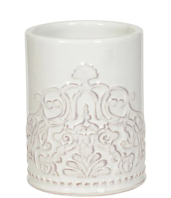 J. Queen New York Lauralynn Embossed Glazed Ceramic Tumbler