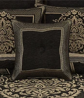 J. Queen New York Laurenza Tufted-Button Framed Square Decorative Throw Pillow