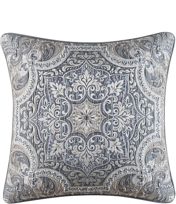 J. Queen New York Legend Grand-Scale Woven Medallion Print Reversible Square Pillow