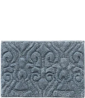 J. Queen New York Lombardi Damask Textured Bath Rug