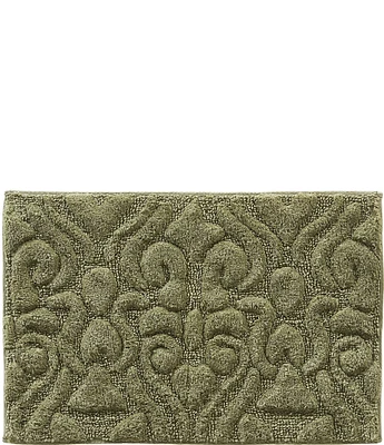 J. Queen New York Lombardi Damask Textured Bath Rug