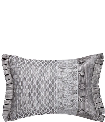 J. Queen New York Luxembourg Silver Boudoir Pillow