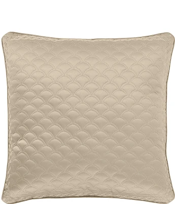 J. Queen New York Lyndon Embroidery Foulard Satin Quilted Square Pillow