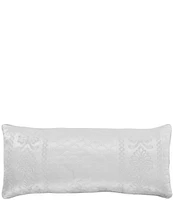 J. Queen New York Lyndon Damask Embroidered Matte Satin Quilted Boudoir Pillow