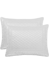 J. Queen New York Lyndon Foulard Embroidery Quilted Pillow Sham