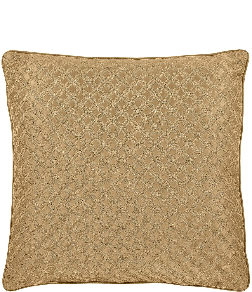 J. Queen New York All-Over Foulard Embroidered Lyndon Reversible Square Pillow