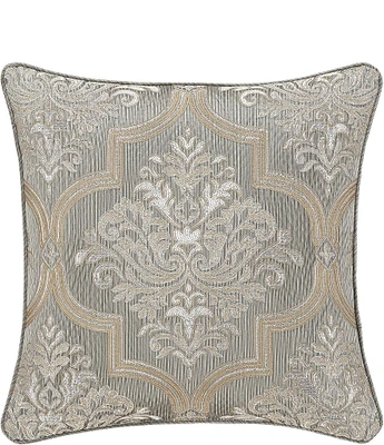 J. Queen New York Martina Grand-Scale Damask Reversible Square Pillow