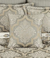 J. Queen New York Martina Grand-Scale Damask Reversible Square Pillow