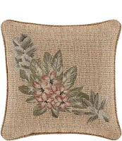 J. Queen New York Martinique Floral Embroidery Square Pillow