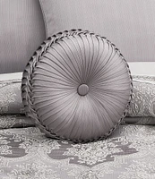 J. Queen New York Mary Lavender Button-Tufted Round Pillow