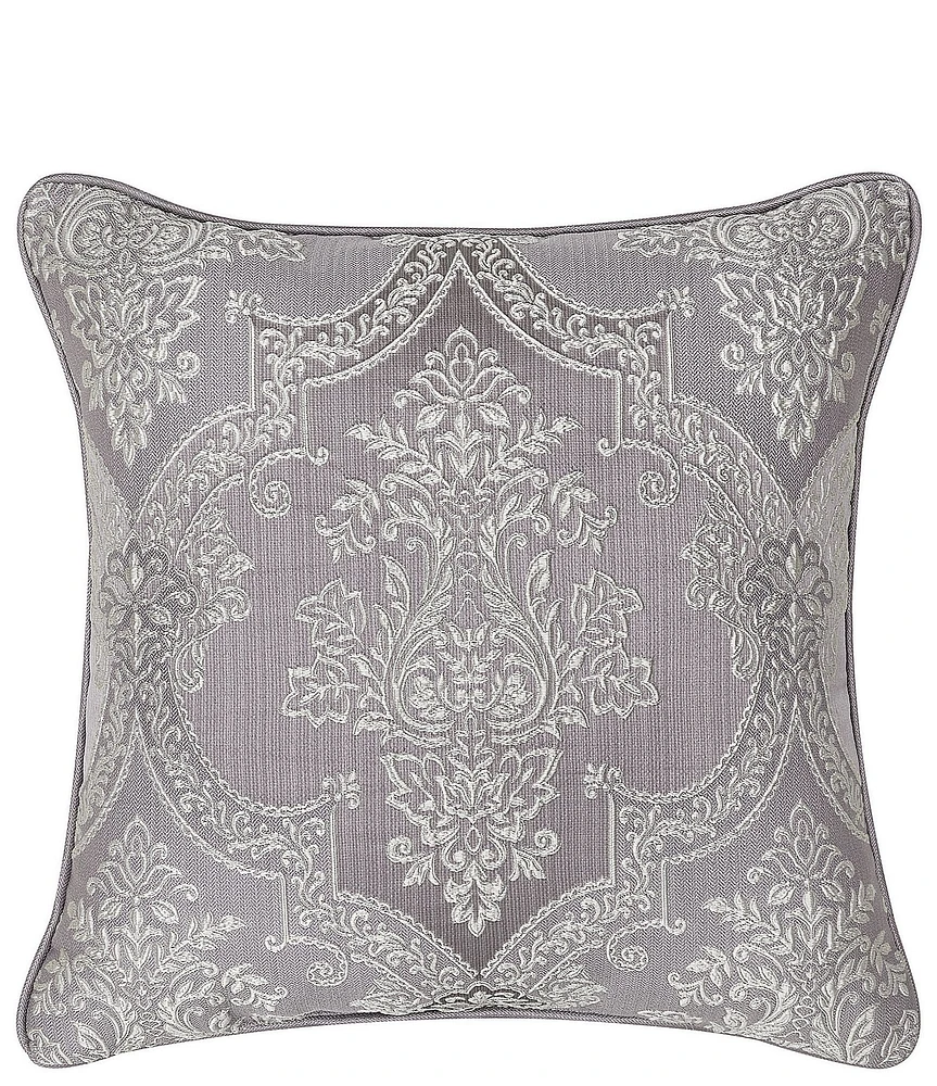 J. Queen New York Mary Woven Damask 20#double; Square Decorative Throw Pillow