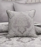 J. Queen New York Mary Woven Damask 20#double; Square Decorative Throw Pillow