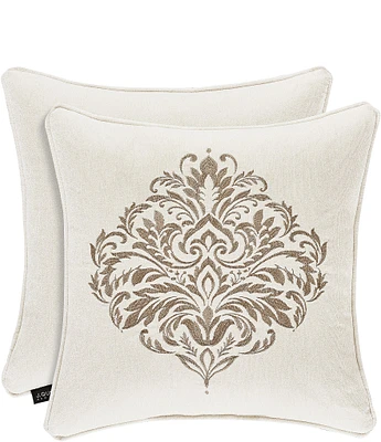 J. Queen New York Milano Sand Embroidered Square Pillow