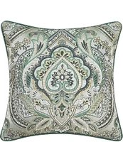 J. Queen New York Nico Elegant Woven Damask Reversible Square Decorative Pillow